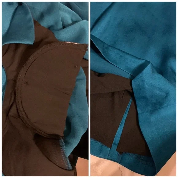 Nanette Lepore teal ruched sheath dress 6 - Picture 4 of 7